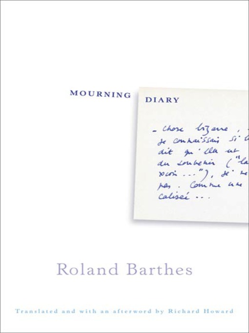 Title details for Mourning Diary by Roland Barthes - Available